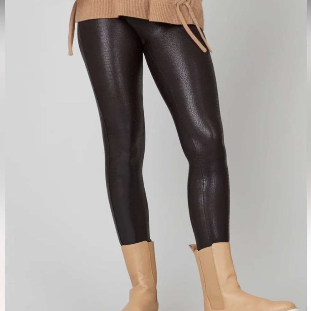 Spanx Faux leather Croc leggings